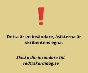 Skylt om insändare